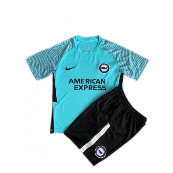 Camisola Brighton & Hove Albion Criança Equipamento Segundo 2021-2022 Manga Curta